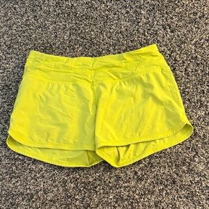 Lululemon Athletica Vibrant Yellow Athletic Shorts